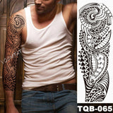 Large Arm Sleeve Tattoo Lion Crown King Rose Waterproof Temporary Tatoo Sticker Wild Wolf Tiger Men Full Skull Totem Fake Tatto