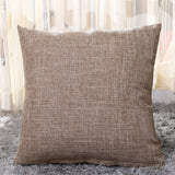 Solid Linen Sofa Waist Cushion Cover 40*40/45*45/50*30/50*50/55*55/40*60cm Throw Pillowcase Office Home Decor Pillow Case