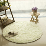 Fluffy Round Rug Carpets for Living Room Kilim Faux Fur Carpet Kids Room  Long Plush rugs for bedroom Shaggy Area Rug White