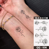 Waterproof Temporary Tattoo Sticker 3D Watercolor Realistic Lavender Daisy Flower Tatto Women Men Child Kids Ankle Fake Tattoos