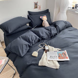 Duvet Cover Solid Color Quilt Cover Tibetan Green King Size Comforter Cover High Quality Skin Friendly Fabric Bedding Cover