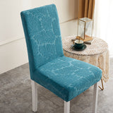 4 pcs/6 pcs Jacquard Chair Cover Polyester Fiber High Elastic Stool Cover Hotel Restaurant Chair Antifouling Cover