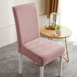 4 pcs/6 pcs Jacquard Chair Cover Polyester Fiber High Elastic Stool Cover Hotel Restaurant Chair Antifouling Cover