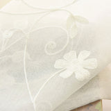 Embroidered White Floral Tulle Window Curtains For Living Room European Voile Sheer Curtains For Bedroom Kitchen Drapes Blinds