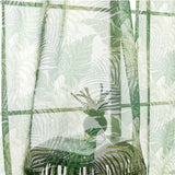 Sheer Green Leaves Tulle Curtains for Living Room Bedroom Cortinas for Window Treatments Voiles Home Decor Door Drapes