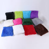 New Fluffy Fur Decorative Throw Pillow Cover Luxury Crystal Plush Velvet Soft Cushion Cover Solid Dyed Sofa Car Bed Pillowcases