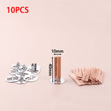 10pcs 3-10cm Length Cross Wooden Wood Candle Wicks Candle Wick Core With Bases For DIY Candle Making Supply Soy Parffin Wax Wick