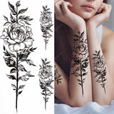 Sexy Flower Bird Temporary Waterproof Tattoo Sticker Girl Butterfly Dreamcatcher Cross Body Arm Sleeve Chest Fake Totem Women