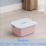 Sundries storage basket student desktop snack storage box plastic cosmetic storage box household kitchen tidying box with lid