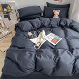 Duvet Cover Solid Color Quilt Cover Tibetan Green King Size Comforter Cover High Quality Skin Friendly Fabric Bedding Cover