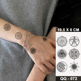 Waterproof Temporary Tattoo Sticker 3D Watercolor Realistic Lavender Daisy Flower Tatto Women Men Child Kids Ankle Fake Tattoos