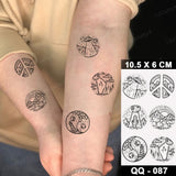 Waterproof Temporary Tattoo Sticker 3D Watercolor Realistic Lavender Daisy Flower Tatto Women Men Child Kids Ankle Fake Tattoos