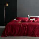 Natural Silk Duvet Cover Solid Color Quilt Cover High-Grade Single Double King Size Comforter Bedding Cover