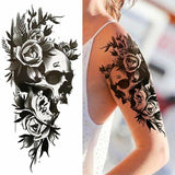 1pc Animal Lion Women Waterproof Temporary Tattoos Fake Stickers Arm Sun Art Black Cross Jesus 3D Praying Fashion Decoration