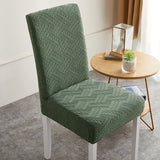 4 pcs/6 pcs Jacquard Chair Cover Polyester Fiber High Elastic Stool Cover Hotel Restaurant Chair Antifouling Cover