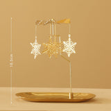 Gold Candlesticks Rotating Tray Christmas Romantic Rotation Spinning Carrousel Tea Light Candle Holder Dinner Wedding Bar Party