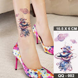 Waterproof Temporary Tattoo Sticker 3D Watercolor Realistic Lavender Daisy Flower Tatto Women Men Child Kids Ankle Fake Tattoos