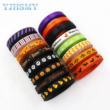 3/8'' 5yards Halloween printing Grosgrain Ribbons DIY Handmade Child Bow Wedding Decoration Gift Wrap Material