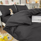 Solid Color Duvet Cover Black Quilt Cover Queen King Size Comforter Cover High Quality Skin Friendly Fabric Bedding Cover