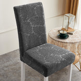 4 pcs/6 pcs Jacquard Chair Cover Polyester Fiber High Elastic Stool Cover Hotel Restaurant Chair Antifouling Cover
