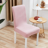 4 pcs / 6 pcs Chair Cover Polyester Fiber Elastic Stool Cover Hotel Restaurant Chair Antifouling Cover