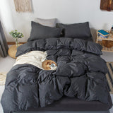 Quilt Cover Set With Bed Linens Single/Queen/King Size colcha de cama casal Solid Color Comforter Bedding Set For Double Bed