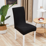 4 pcs / 6 pcs Chair Cover Polyester Fiber Elastic Stool Cover Hotel Restaurant Chair Antifouling Cover