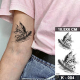Waterproof Temporary Tattoo Sticker Wolf Cat Deer Panda Moon Mountain Flash Tatto Arm Wrist Fake Tattoos Body Art Women Men Kids