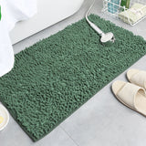 Solid Color Bathroom Mat Bath Carpets Chenille Water Absorption Bathtub Washbasin Floor Mat Non-slip Toilet Rug Plush Foot Mat