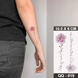 Waterproof Temporary Tattoo Sticker 3D Watercolor Realistic Lavender Daisy Flower Tatto Women Men Child Kids Ankle Fake Tattoos