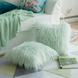 Fur Pillowcase Cushion Cover Decorative Long Hair Pillow Plush Case New Luxury Series Style Faux Throw Cushion Decor