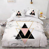 White Gold Marble Pattern Bedding Set Modern 3d Duvet Cover Sets Comforter Bed Linen Twin Queen King Single Size Fashion Luxury