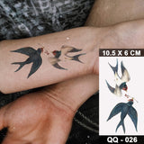 Waterproof Temporary Tattoo Sticker 3D Watercolor Realistic Lavender Daisy Flower Tatto Women Men Child Kids Ankle Fake Tattoos