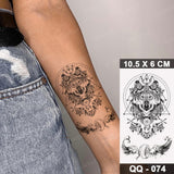 Waterproof Temporary Tattoo Sticker 3D Watercolor Realistic Lavender Daisy Flower Tatto Women Men Child Kids Ankle Fake Tattoos