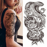 Big Rose Waterproof Temporary Tattoo Flower Butterfly Bird Hipster Fashion Woman Fake Body Arm Sticker Man Tatoo Art Leg Totem