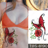 Waterproof Temporary Tattoo Sticker Chest Lace Henna Mandala Flash Tattoos Wolf Diamond Flower Body Art Arm Fake Tatoo Women Men