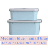 Sundries storage basket student desktop snack storage box plastic cosmetic storage box household kitchen tidying box with lid