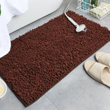 Solid Color Bathroom Mat Bath Carpets Chenille Water Absorption Bathtub Washbasin Floor Mat Non-slip Toilet Rug Plush Foot Mat