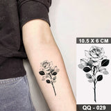 Waterproof Temporary Tattoo Sticker 3D Watercolor Realistic Lavender Daisy Flower Tatto Women Men Child Kids Ankle Fake Tattoos