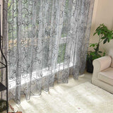 Modern Bird Nest  Embroidered  Tulle Curtains for Living Room Window Treatment Sheer Voile Curtain for Bedroom Custom Home