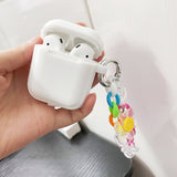 Silicone Case for Apple AirPods 1 Pro 2 3 Case Soft Protective Cover Earphone Accessories Smile Sun Flower Keychain Bracelet