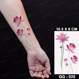 Waterproof Temporary Tattoo Sticker 3D Watercolor Realistic Lavender Daisy Flower Tatto Women Men Child Kids Ankle Fake Tattoos