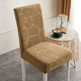 4 pcs/6 pcs Jacquard Chair Cover Polyester Fiber High Elastic Stool Cover Hotel Restaurant Chair Antifouling Cover