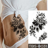 Waterproof Temporary Tattoo Sticker Chest Lace Henna Mandala Flash Tattoos Wolf Diamond Flower Body Art Arm Fake Tatoo Women Men