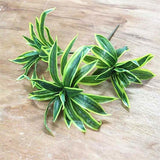 35CM 3 Fork Artificial Desktop Fake Plants Green Plastic Palm Tree Bunch Flower Material Office Living Room Christmas Home Decor