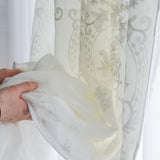 White Embroidered Sheer Tulle Curtain for Living Room the Bedroom Europe Window Screening Organza Gauze Fabric Blinds Drapes