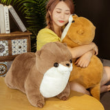 Simulation Cute Lutra Plush Toys Stuffed Realistic Otter Animal Doll Soft Seal Pillow for Kids Girls Birthday Gift