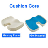 Gel Orthopedic Chair Cushions Velvet Office Sitting Cushion Anti-stress Seat On The Chair Memory Foam U Coccyx Protect Pad Mesh