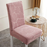 4 pcs/6 pcs Jacquard Chair Cover Polyester Fiber High Elastic Stool Cover Hotel Restaurant Chair Antifouling Cover