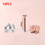 10pcs 3-10cm Length Cross Wooden Wood Candle Wicks Candle Wick Core With Bases For DIY Candle Making Supply Soy Parffin Wax Wick